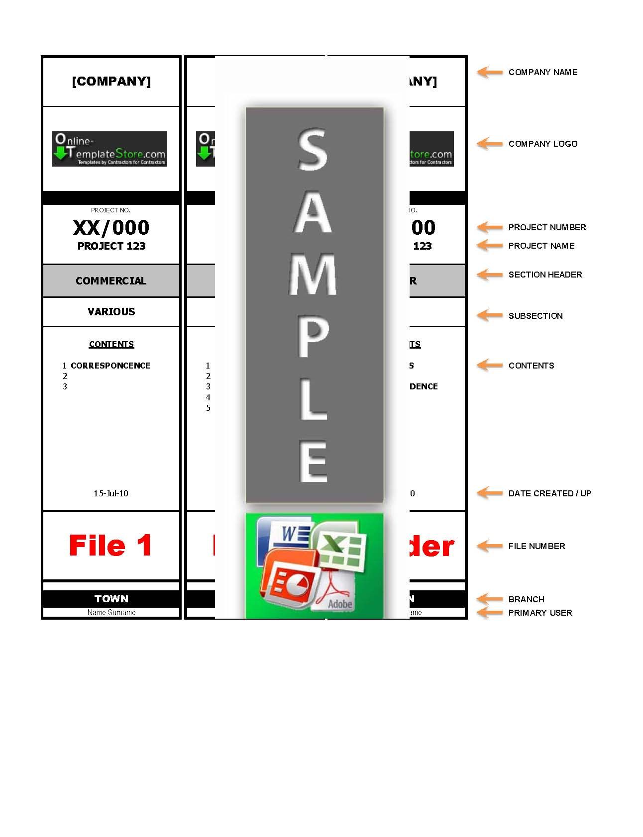 Lever arch file label template excel free download